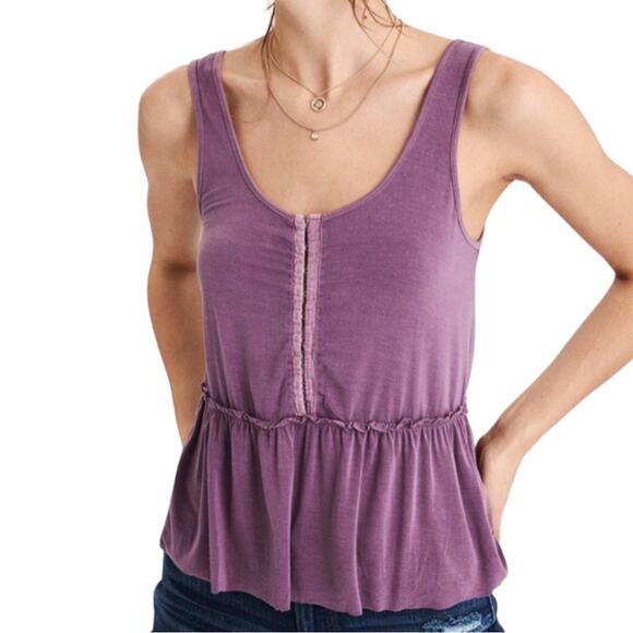 American Eagle Soft & Sexy Babydoll Tank Top In Purple Women’s Size Small - Picture 1 of 7